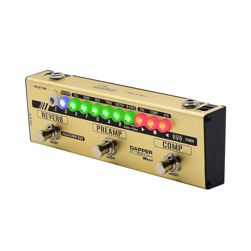 VALETON Dapper Acoustic Mini Electric-Acoustic Guitar DI Analog Preamp Multi-Effects Pedal - Image 2